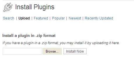 upload WordPress Plugin