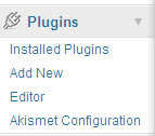 wordpress plugin menu